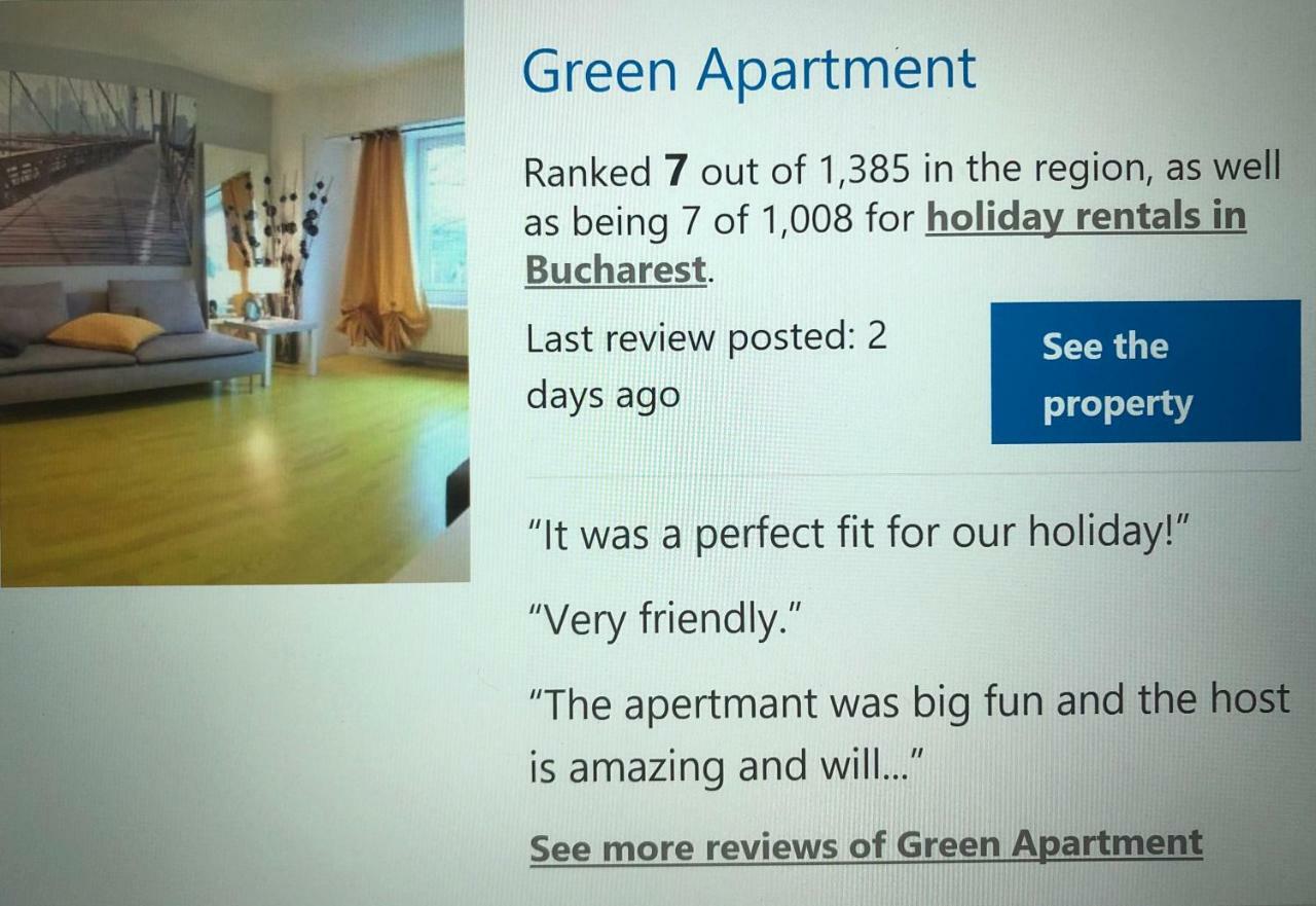 Green Apartment 6 Bucarest Esterno foto